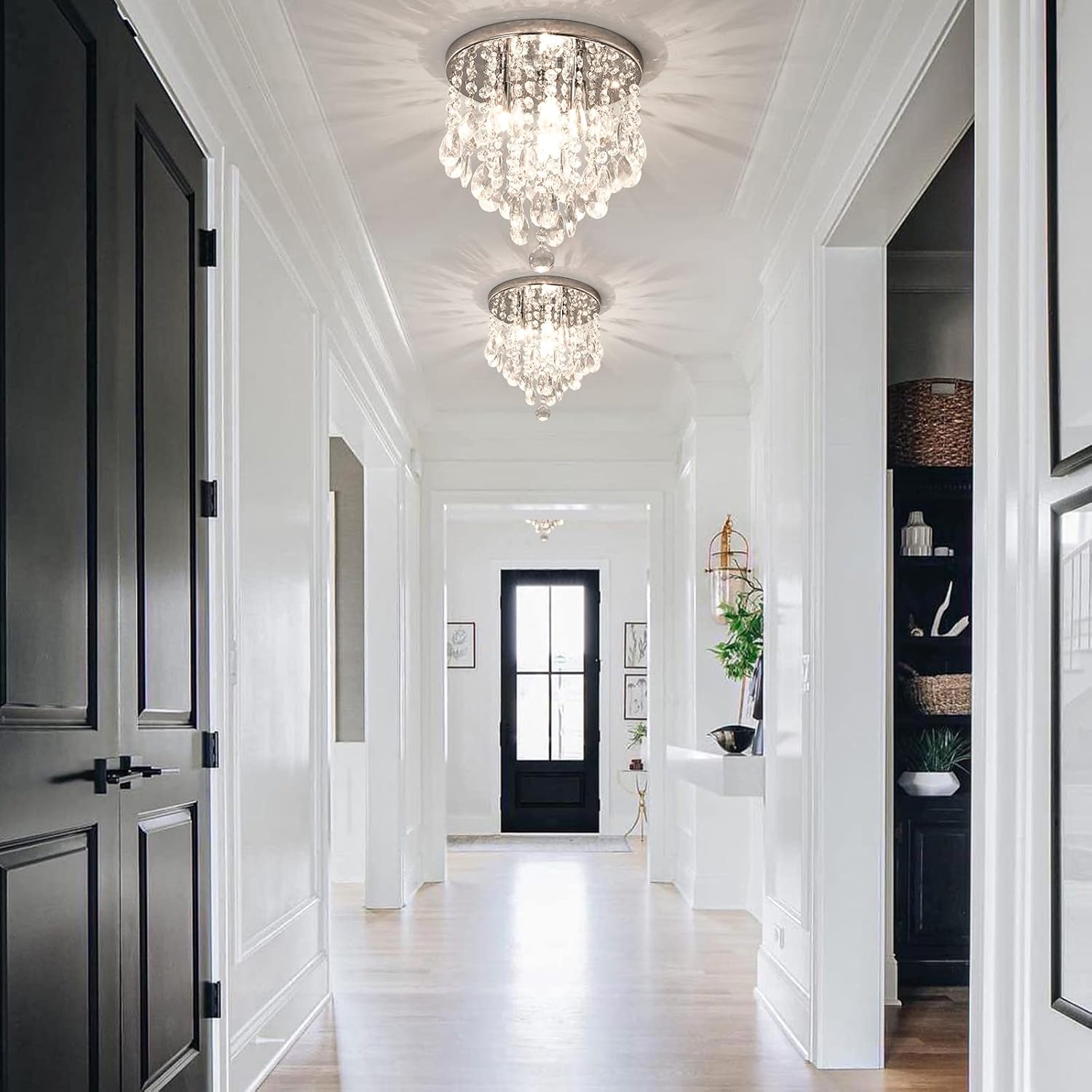 Luxe Glass Chandelier — 3-Light - View 4