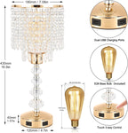 Dimmable Luxe Gold Bedside Lamp - View 5