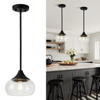 Modern Black Pendant Light — 8.5"