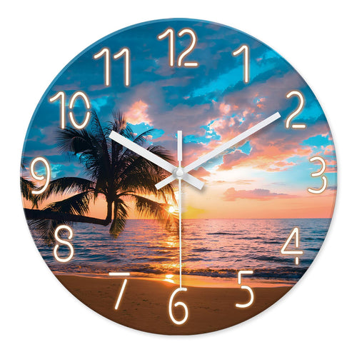 Battery Operated Blue Wall Clock — 12"