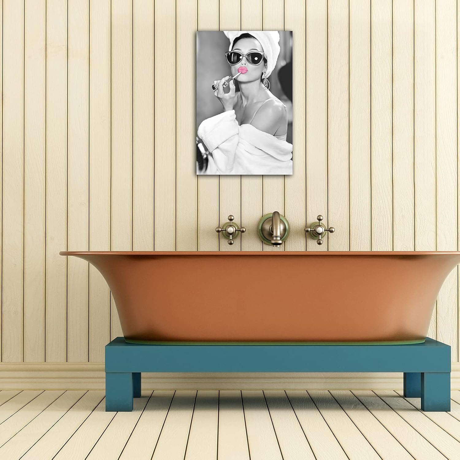 Vintage Fabric Canvas Wall Art — 18" - View 3