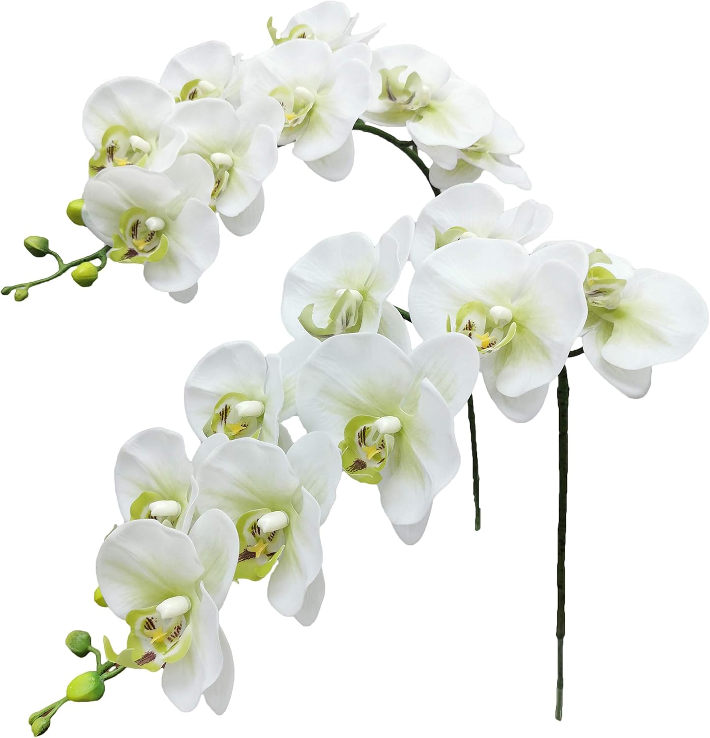 Green Artificial Flowers — 38" — Green White