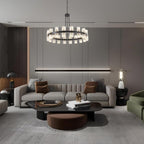 Round Farmhouse Glass Chandelier — 36" - View 2