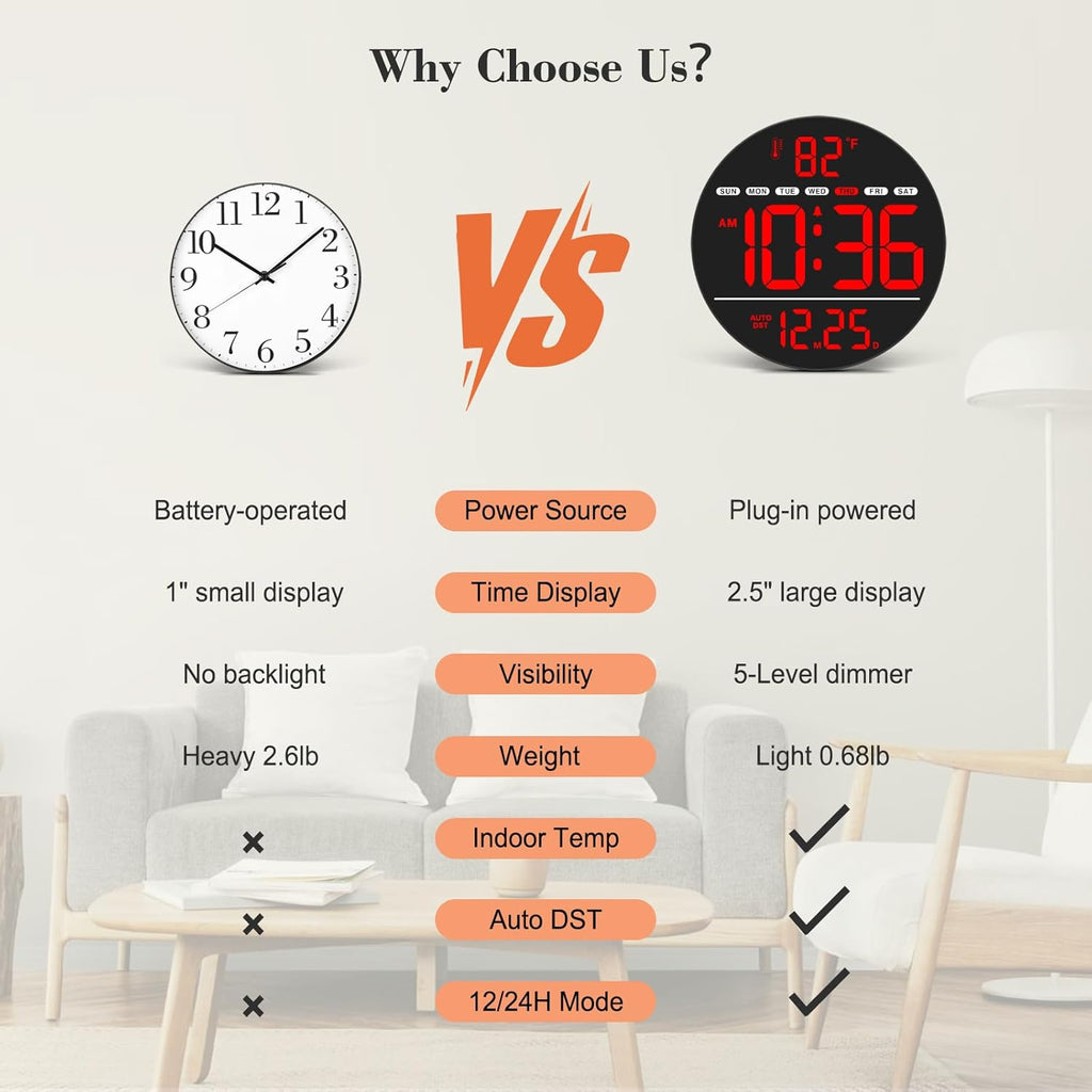 Blue Wall Clock - View 6