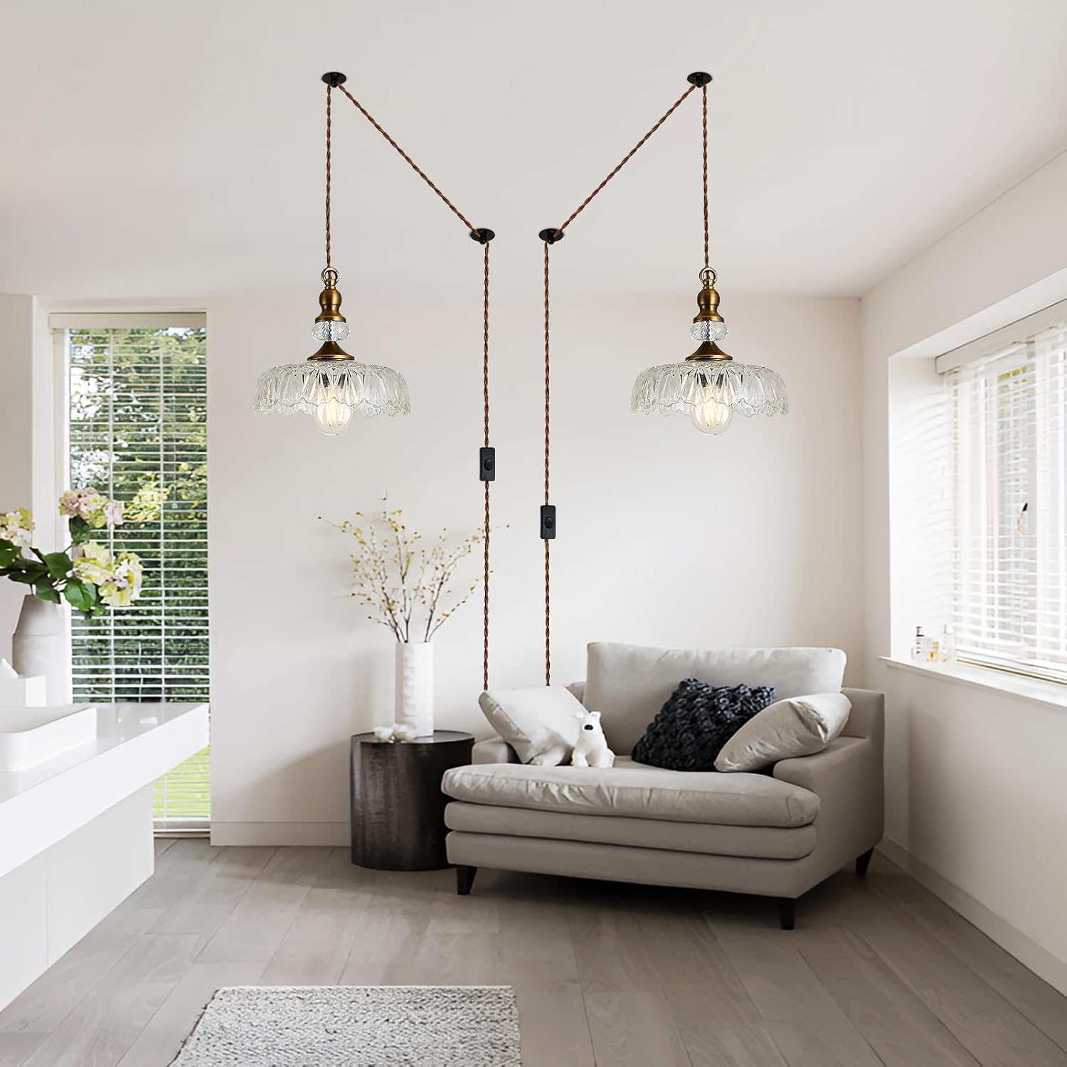 Adjustable Farmhouse Black Chandelier - View 8