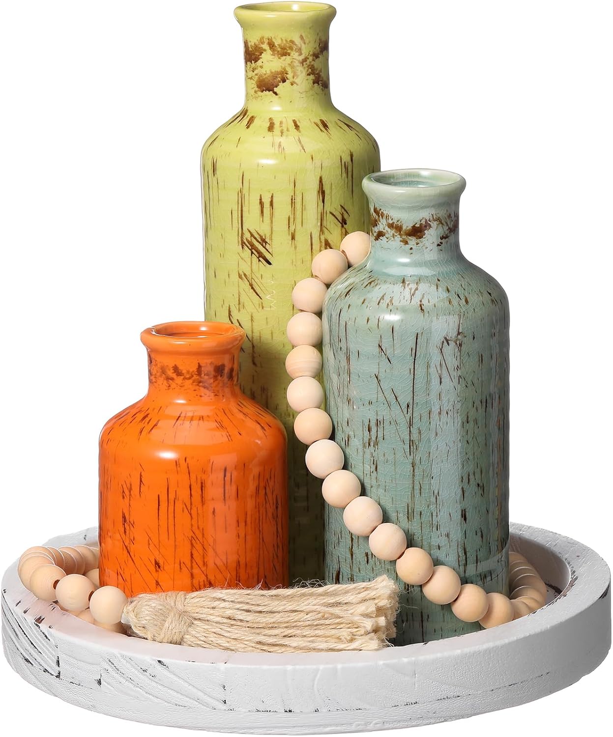 Boho Black Vase — Set of 3 — Mexican Color