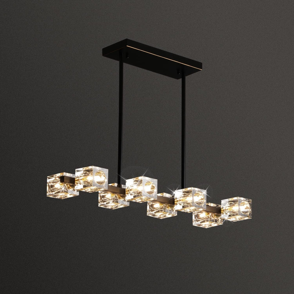 Adjustable Luxe Black Chandelier — 8-Light - View 6
