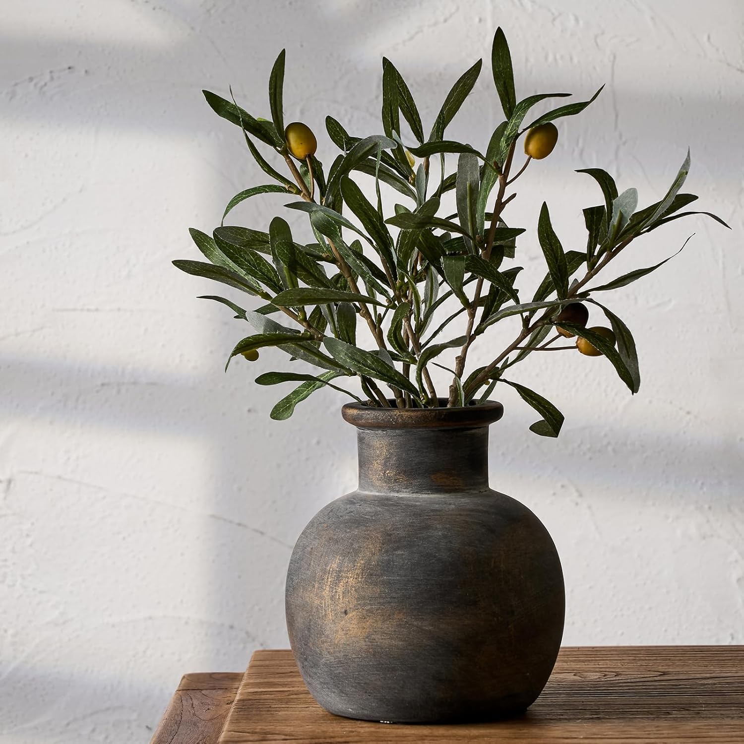 Boho Beige Flower Vase — 6" — 795-bronze