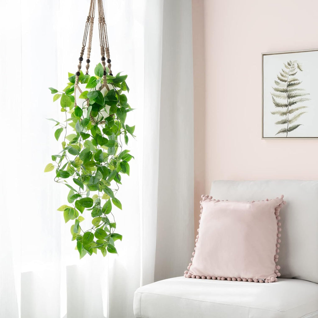 Boho Black Artificial Plant - View 4