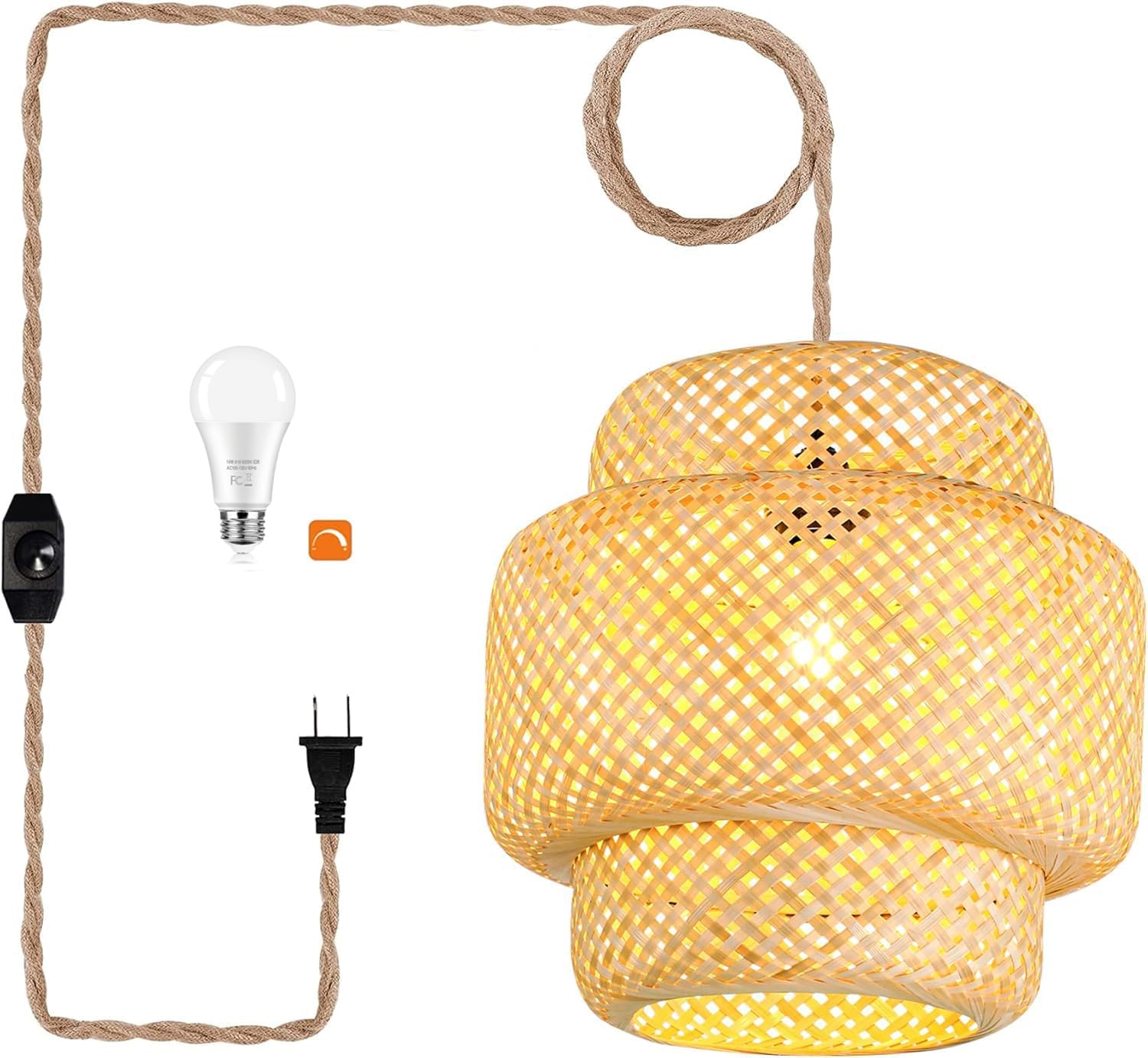 Dimmable Boho Glass Chandelier — Pendant Light-2