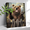 Farmhouse Brown Wall Decor — 12" — Brown Bear