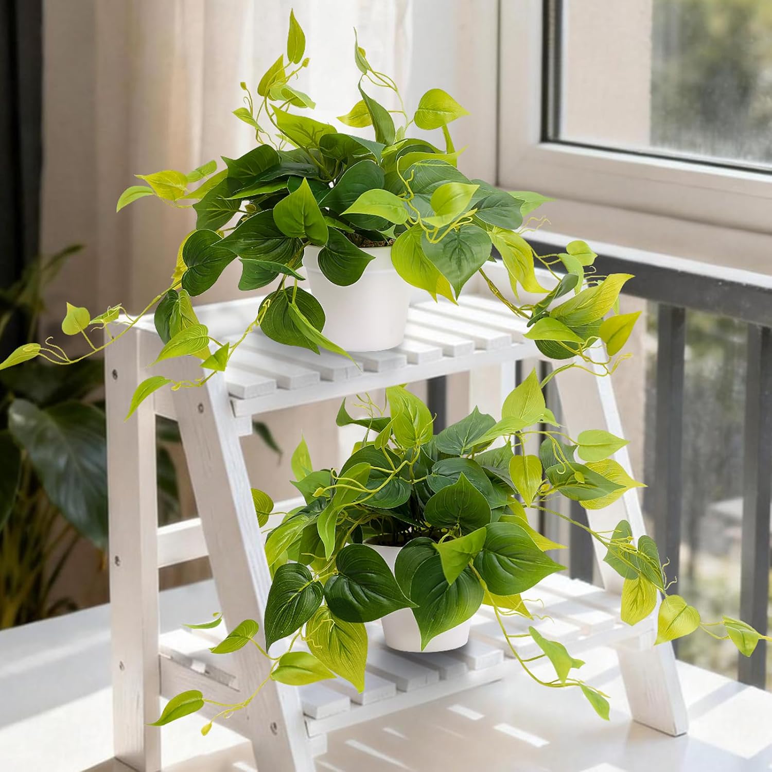 Gold Artificial Plant — 33" — Green - Pothos