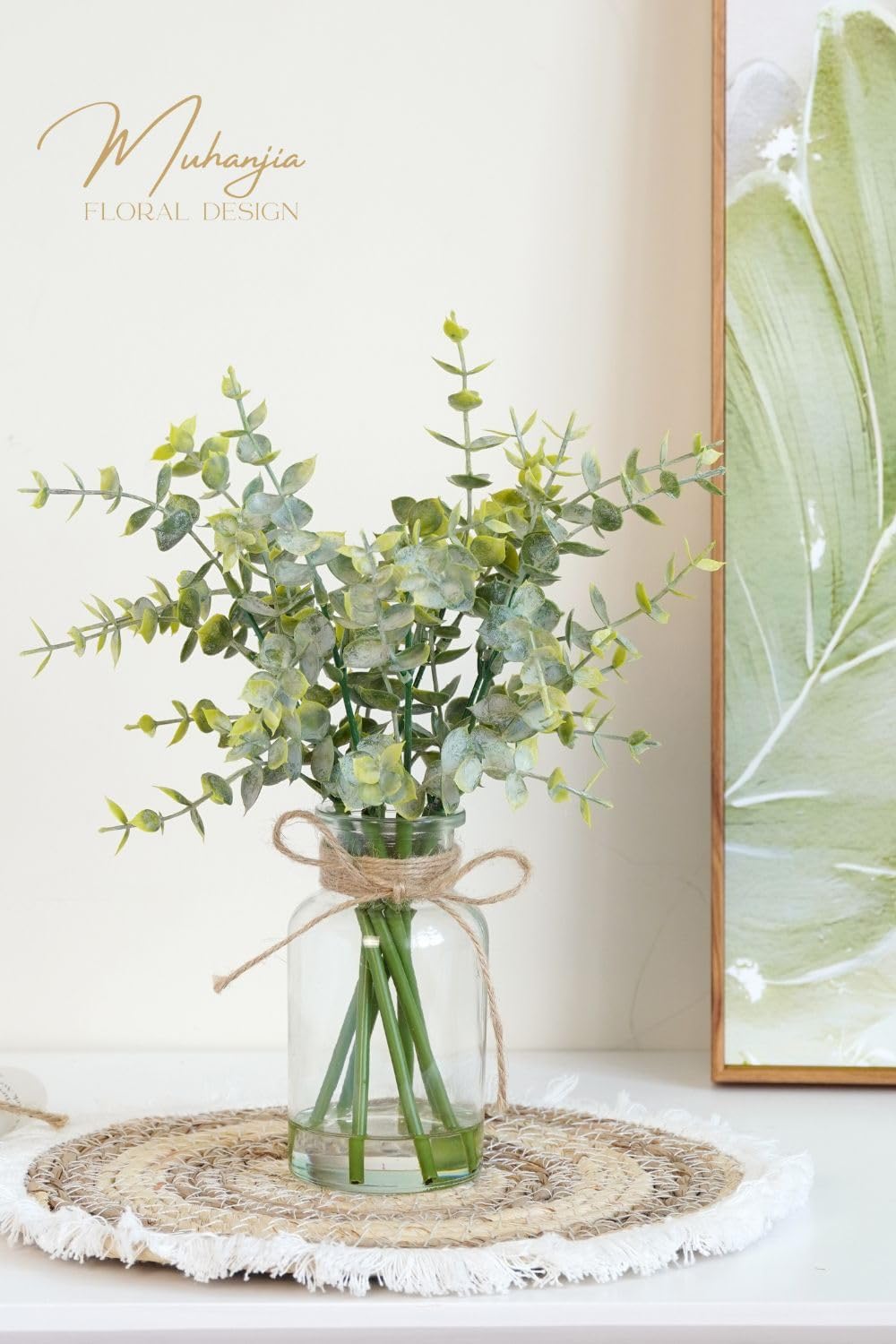 Farmhouse Glass Artificial Plant - View 8