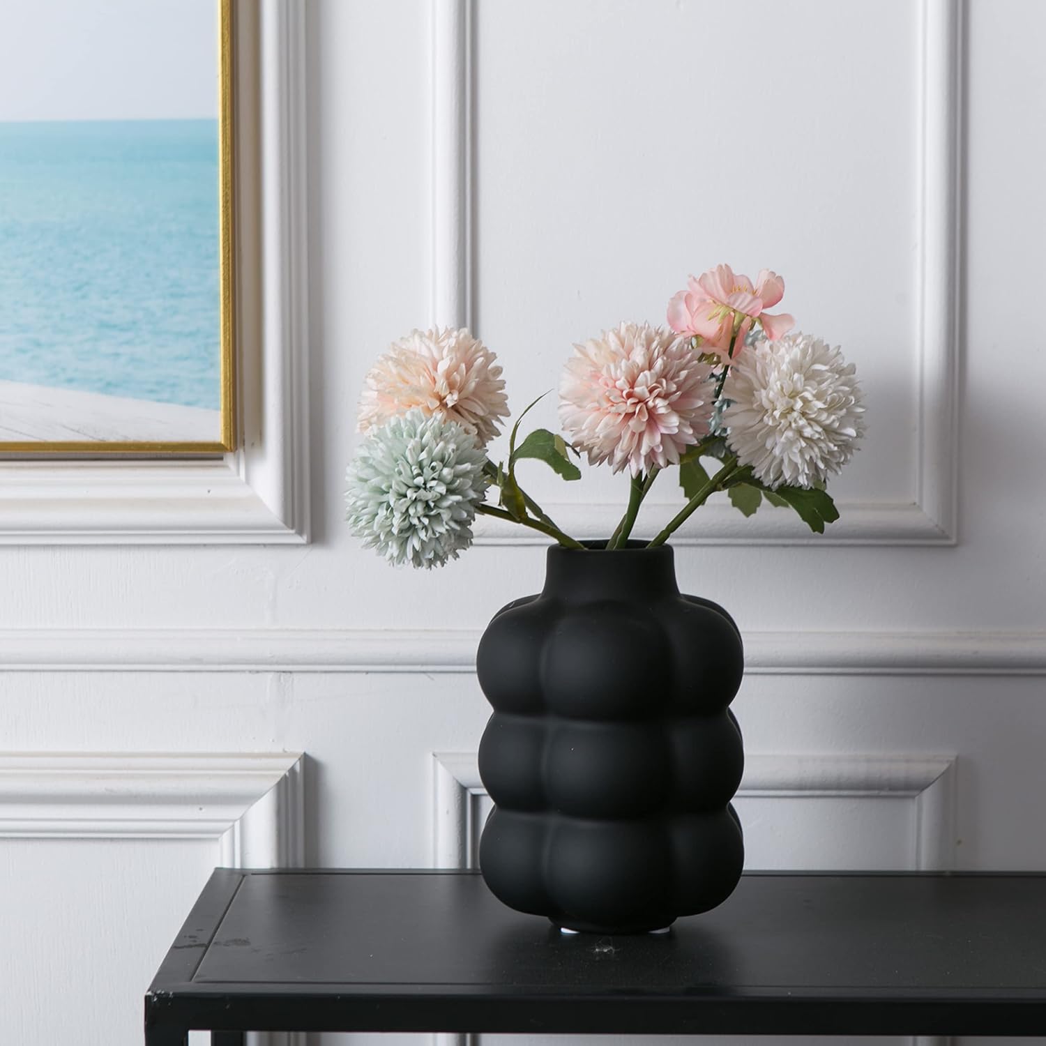 Boho Black Flower Vase — 6.7" - View 5
