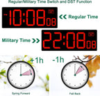 Dimmable Blue Wall Clock — 10.2" - View 5