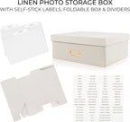 Linen Beige Storage Basket — 4x6 - View 9