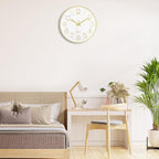 Battery Operated Luxe Beige Wall Clock — 14" - View 5
