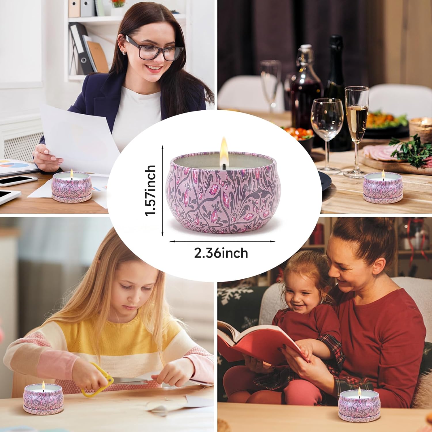 Scented Pink Candle - View 5