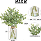 Farmhouse Glass Artificial Plant — 14" - View 2