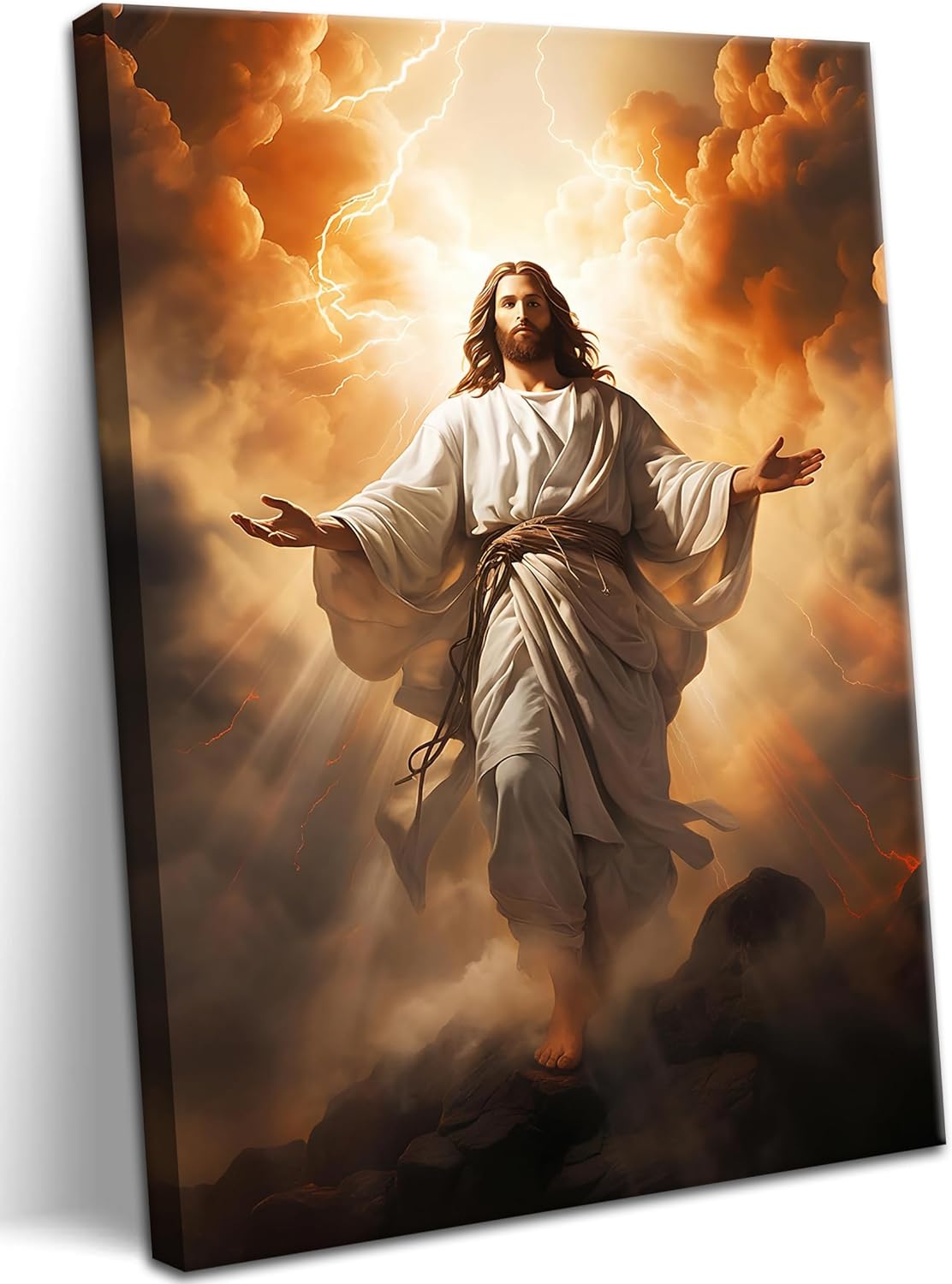 Framed Pink Canvas Wall Art — 16" — Jesus is Great