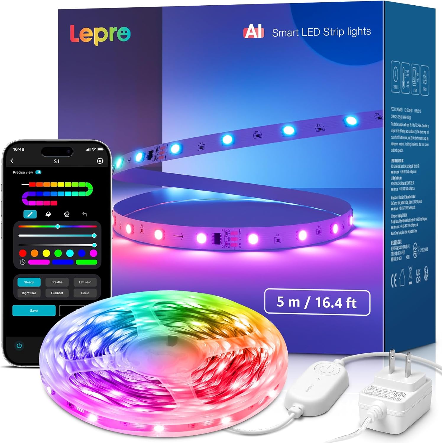 Smart Metal LED Strip Lights — 16.4FT