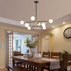 Adjustable Luxe Black Chandelier — 8-Light - View 3