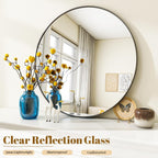 Round Modern Black Mirror — 48" - View 4