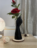 Farmhouse Black Flower Vase — 9.25" — Hand - Black