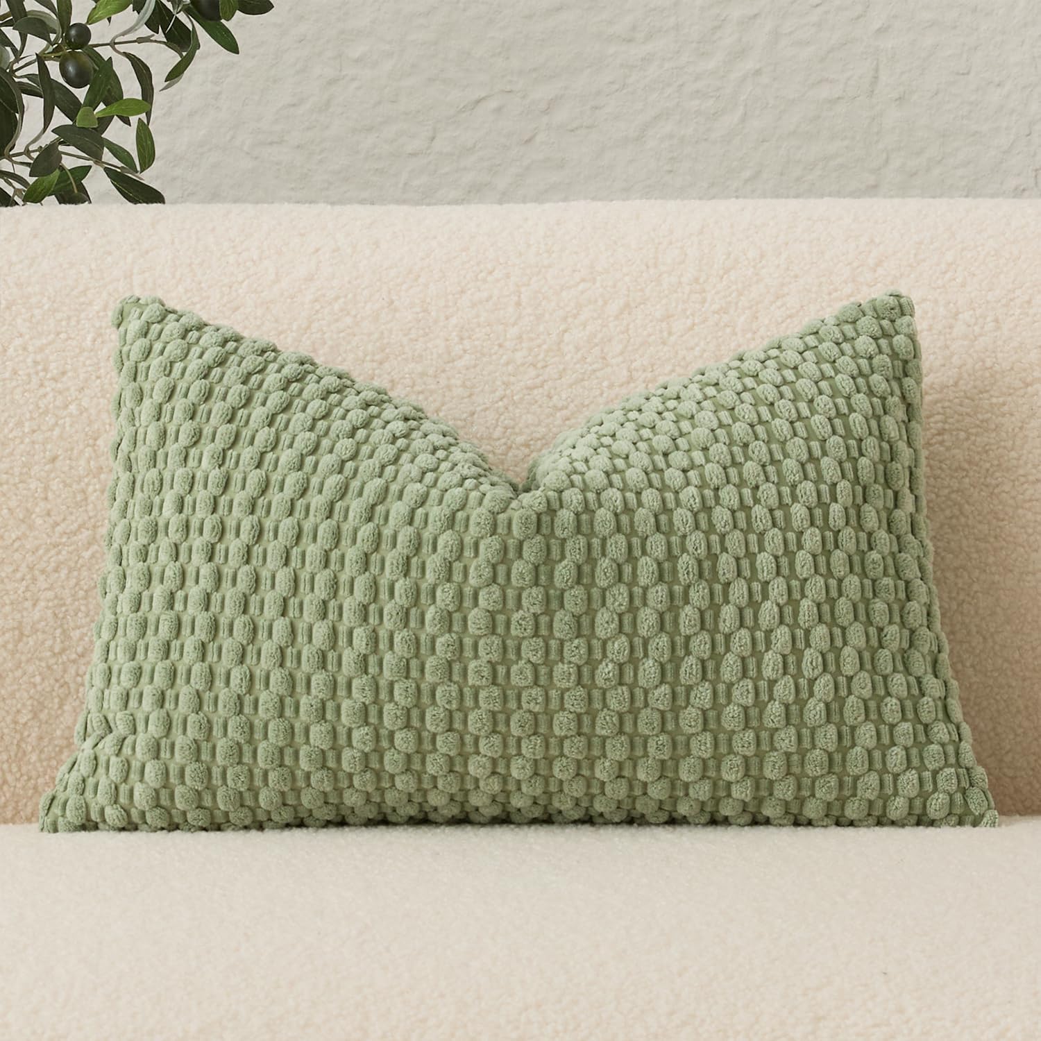 Lumbar Boho Beige Pillow Cover — 24" — 20" x 12" (Pack of 1)