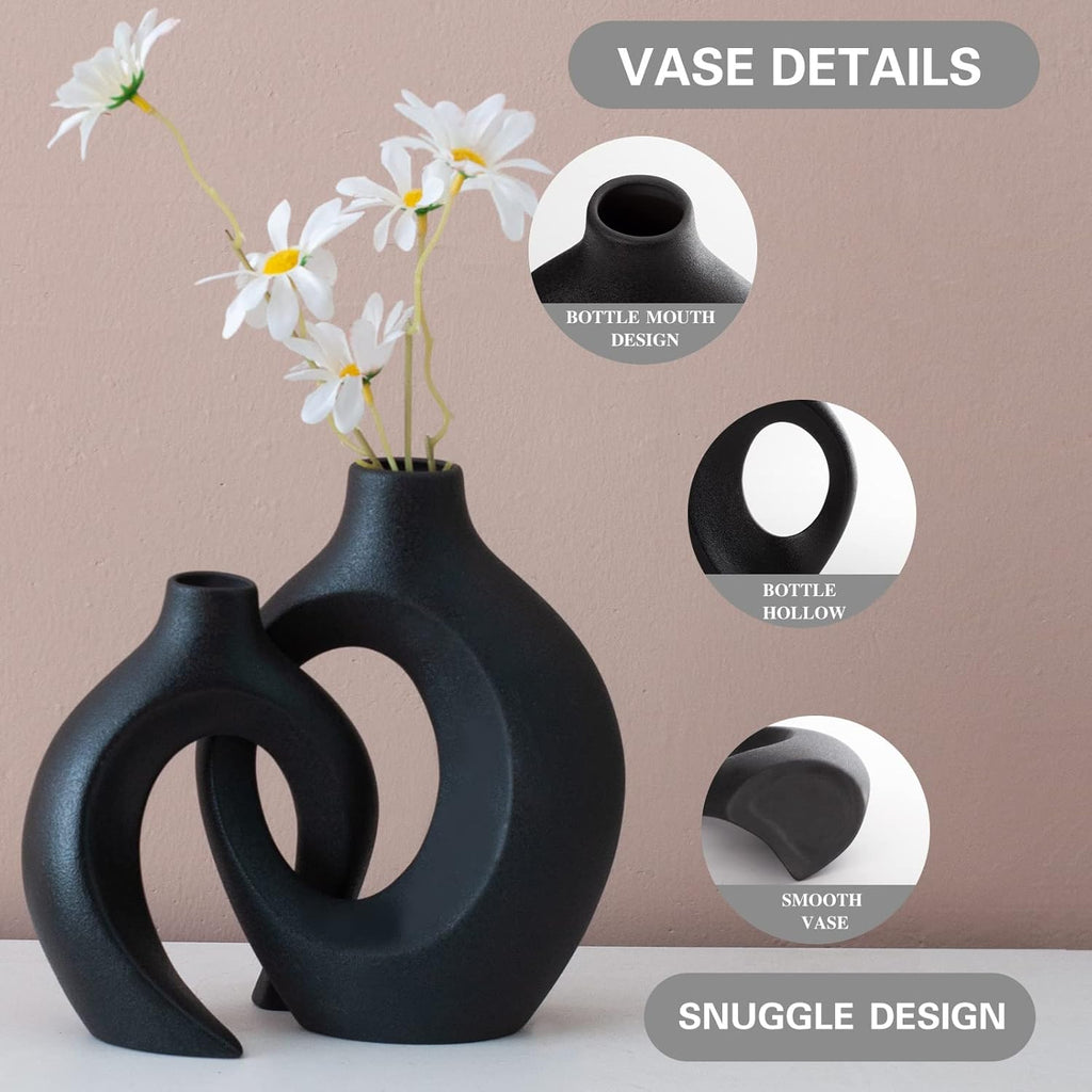 Boho Beige Flower Vase — Set of 2 - View 3