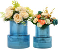 Modern Black Flower Vase — 5" — Blue