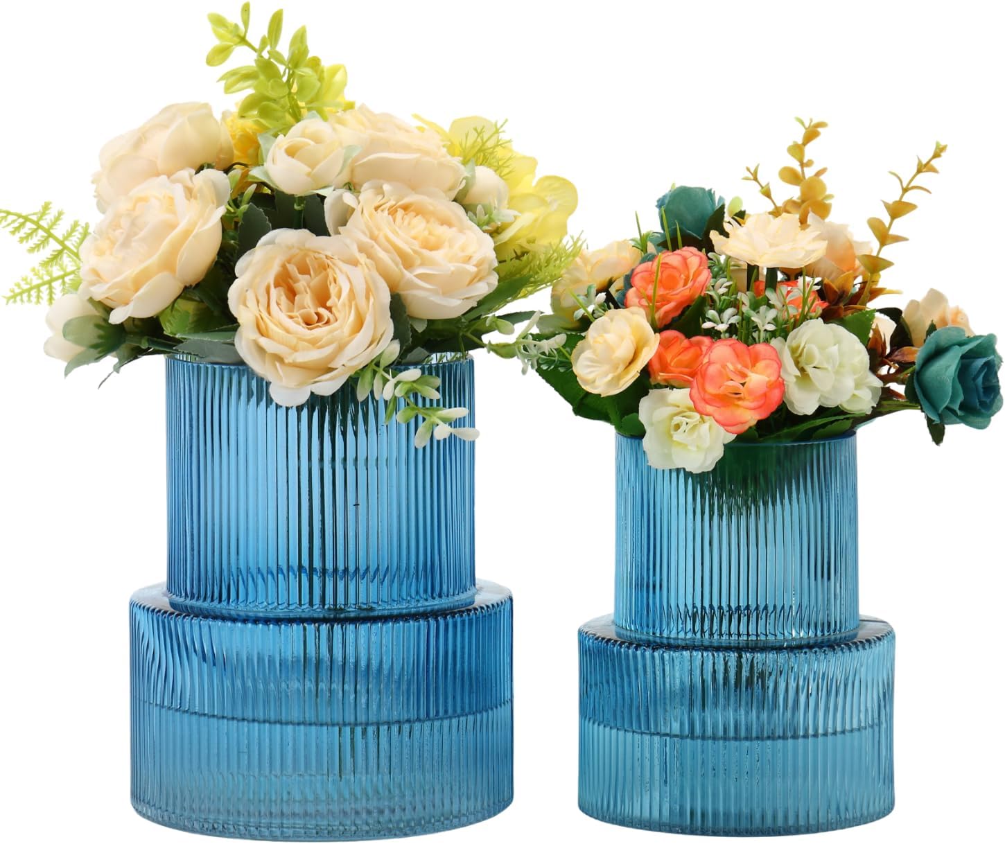 Modern Black Flower Vase — 5" — Blue