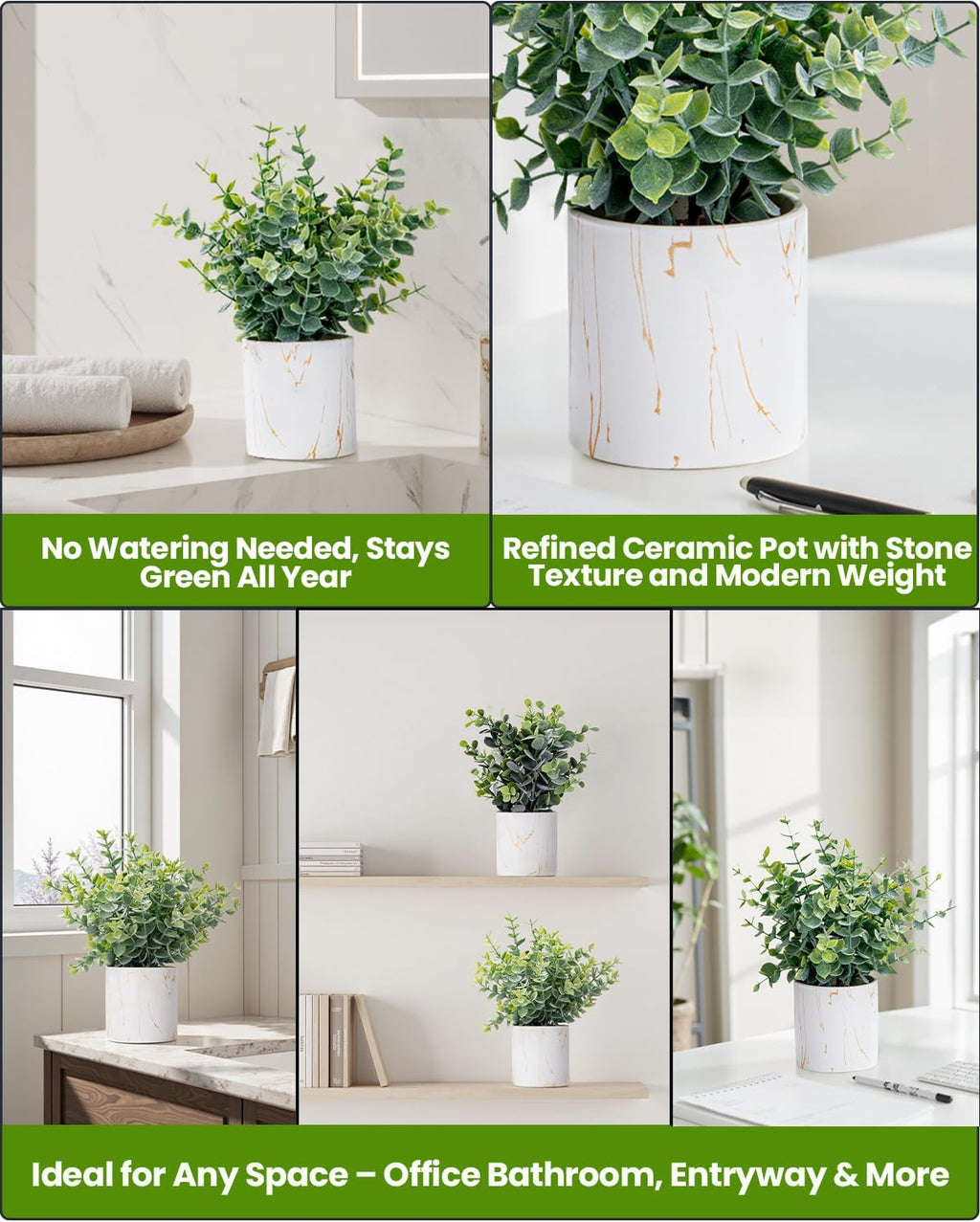 Black Artificial Plant — 9.05" - View 6