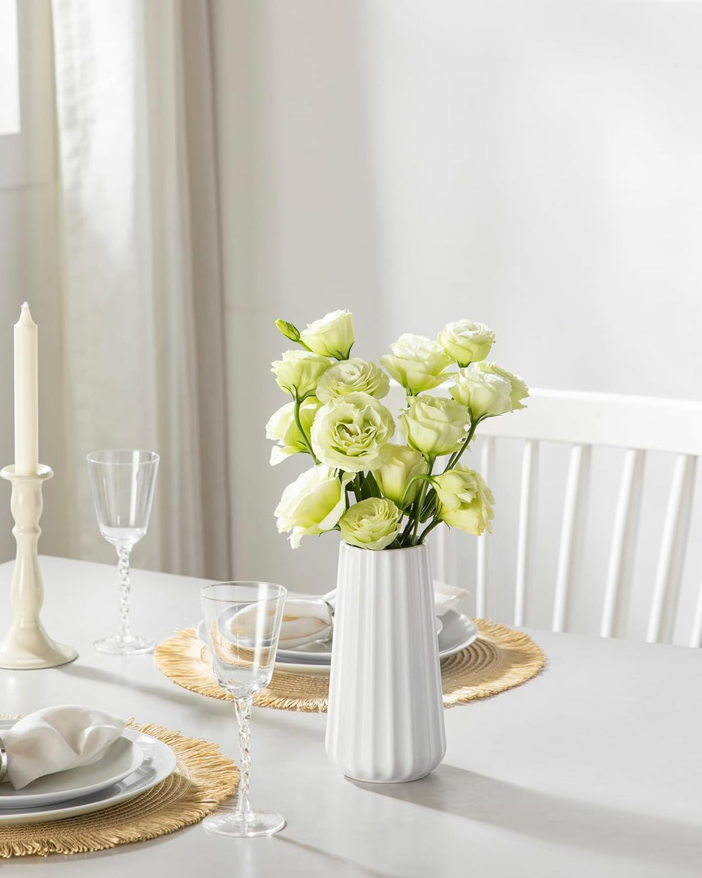 Modern Black Flower Vase — 8" - View 6