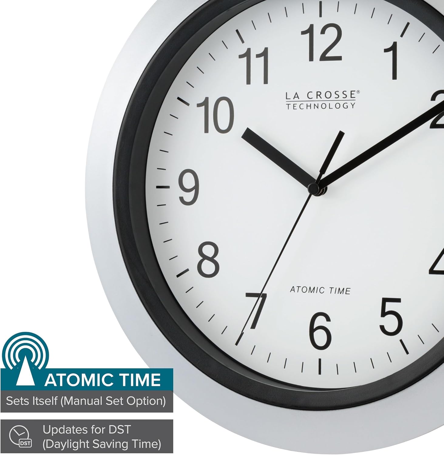 Mid-Century Wall Clock — 12" - View 3