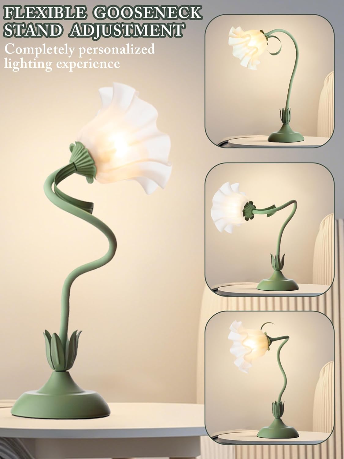 Vintage Green Bedside Lamp - View 4