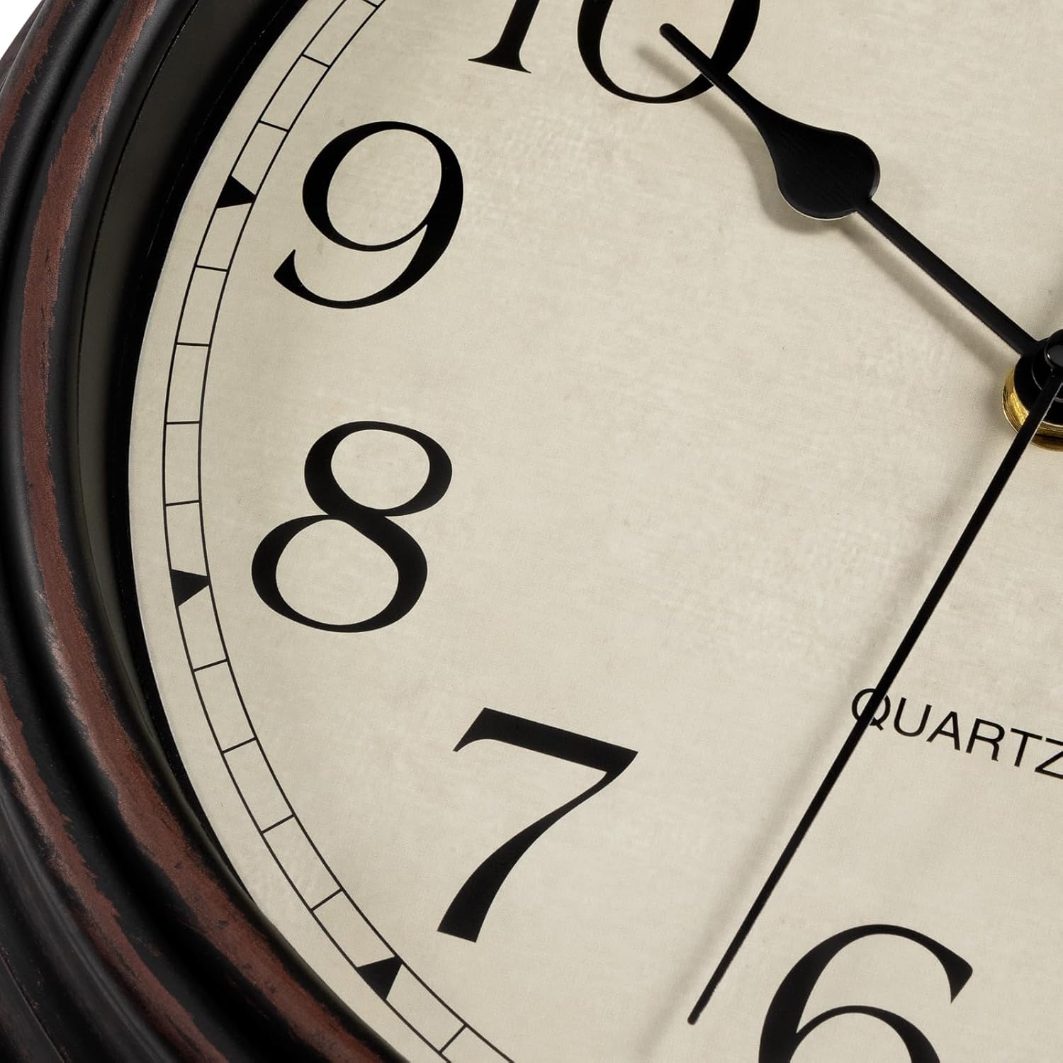 Battery Operated Mid-Century Black Wall Clock — 12" - View 6