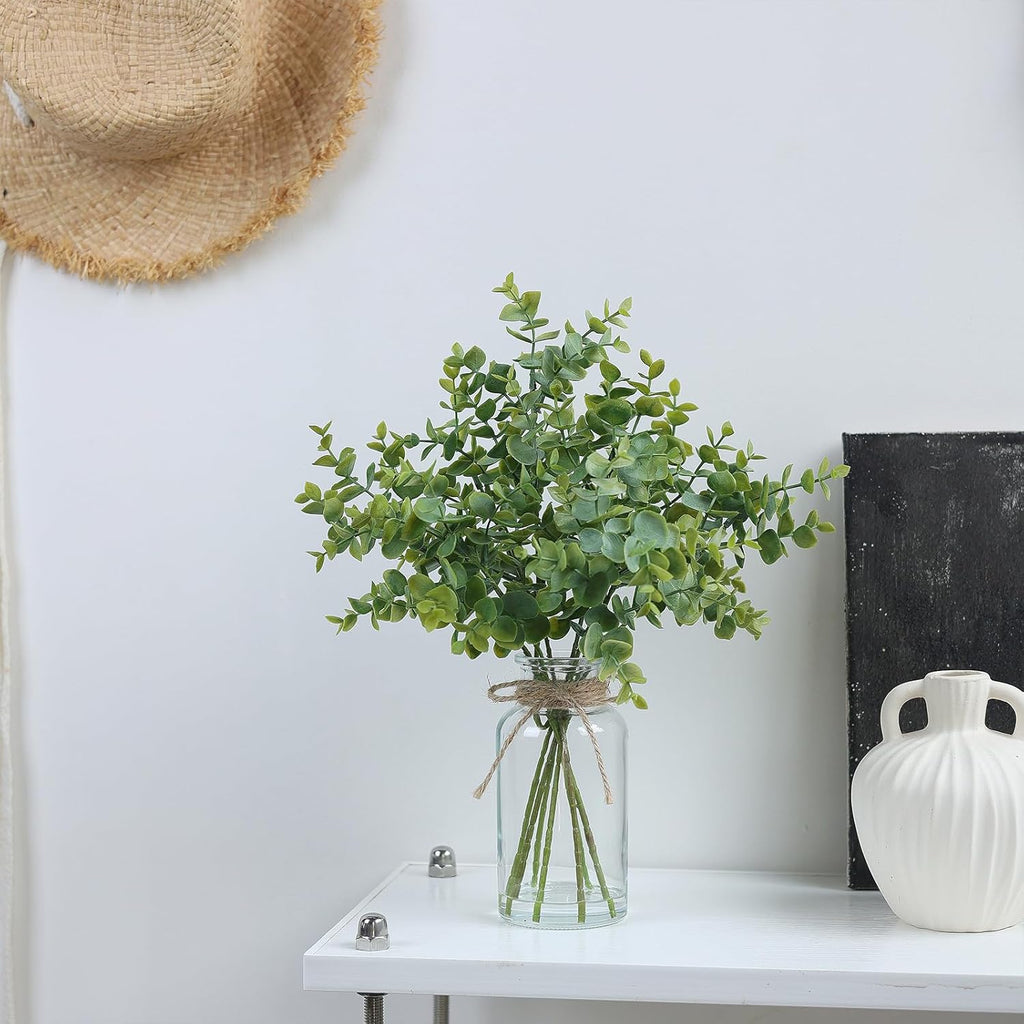Farmhouse Glass Artificial Plant — 14" - View 6