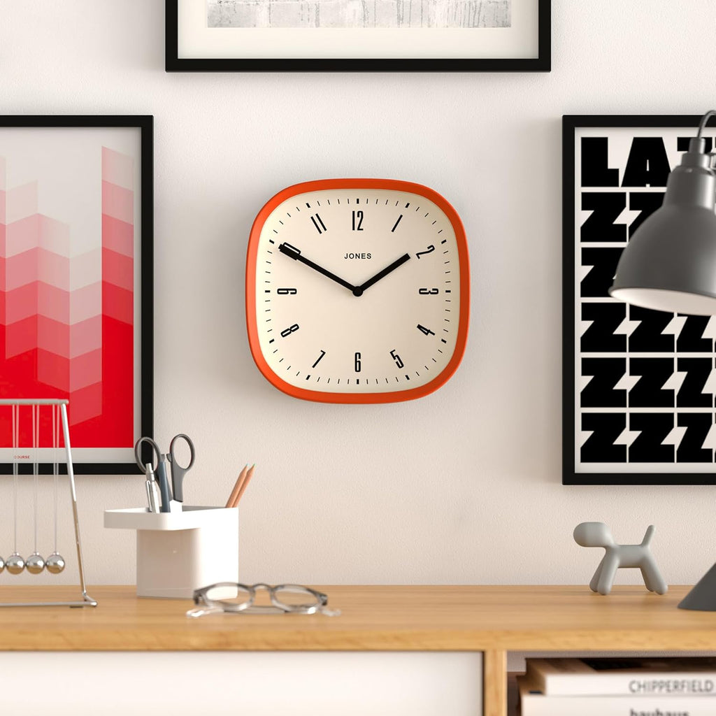 Mid-Century Black Wall Clock — 10" - View 5