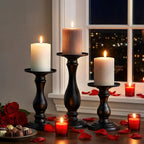 Farmhouse Metal Pillar Candle — 10" - View 9