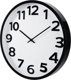 Battery Operated Modern Black Wall Clock — 16" - View 6