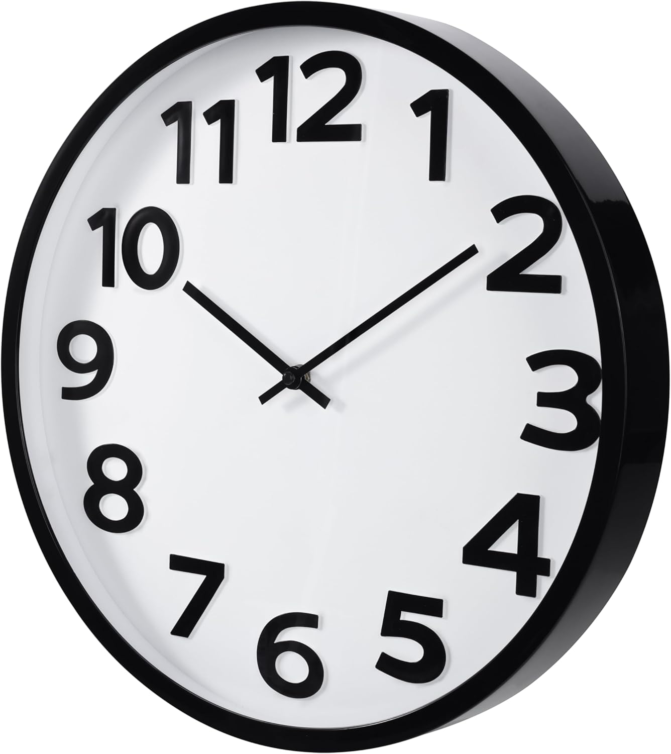 Battery Operated Modern Black Wall Clock — 16" - View 6