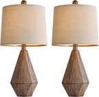 Linen Farmhouse Black Nightstand Lamp — 20.25" - View 5