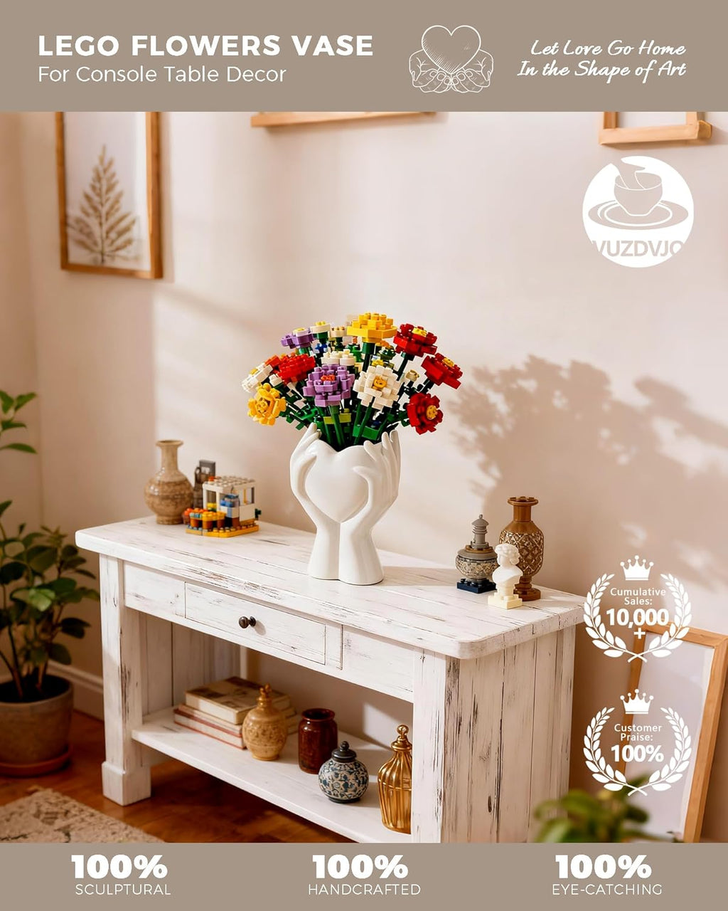 Modern Beige Flower Vase - View 5