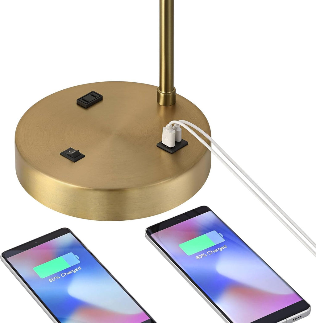 USB Charging Luxe Gold Table Lamp — 21" - View 3