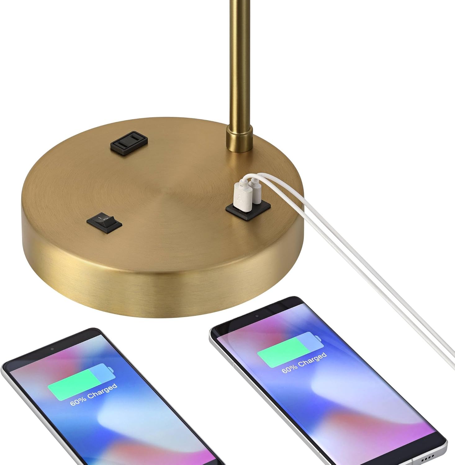 USB Charging Luxe Gold Table Lamp — 21" - View 3