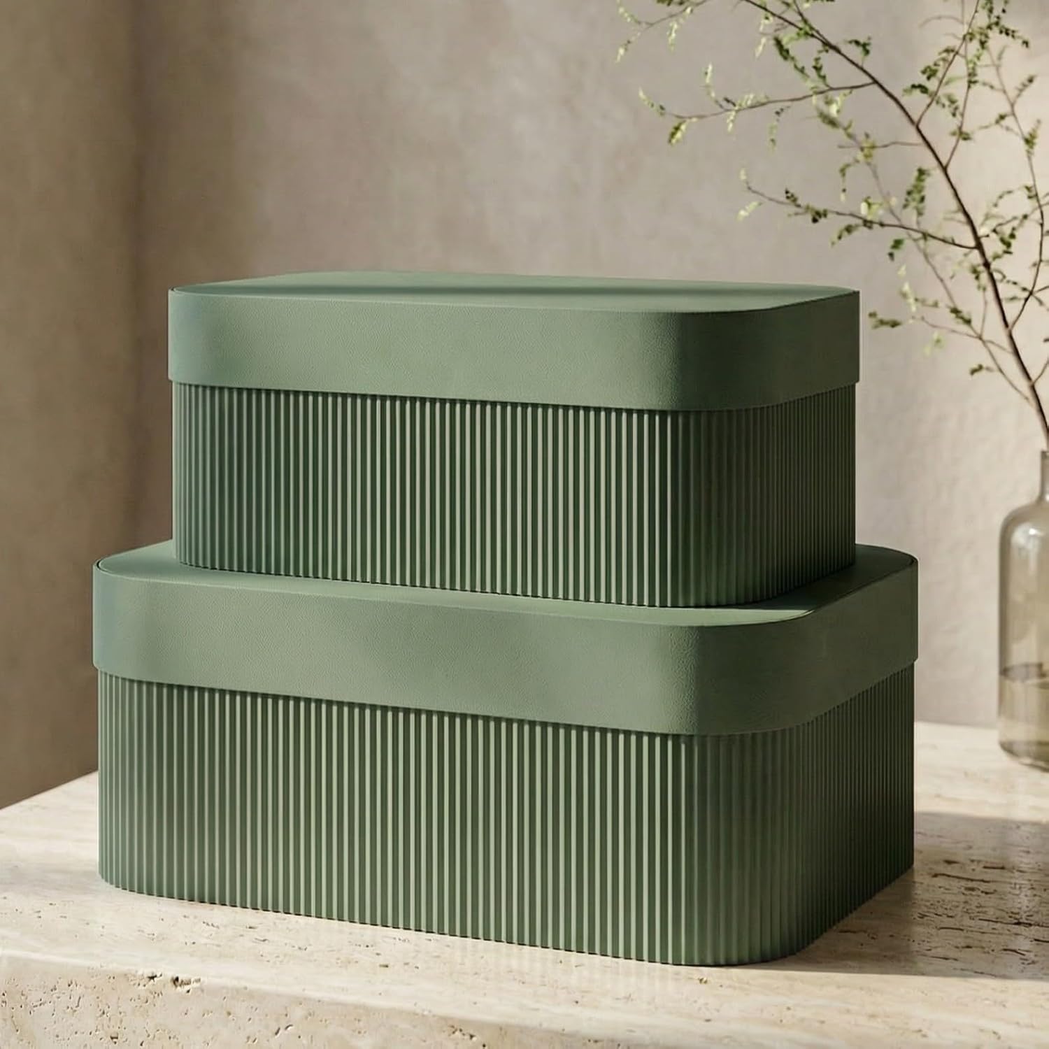 Beige Storage Basket — Set of 2 — Sage