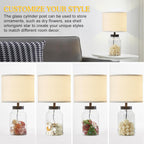 Modern Blue Bedside Lamp - View 2