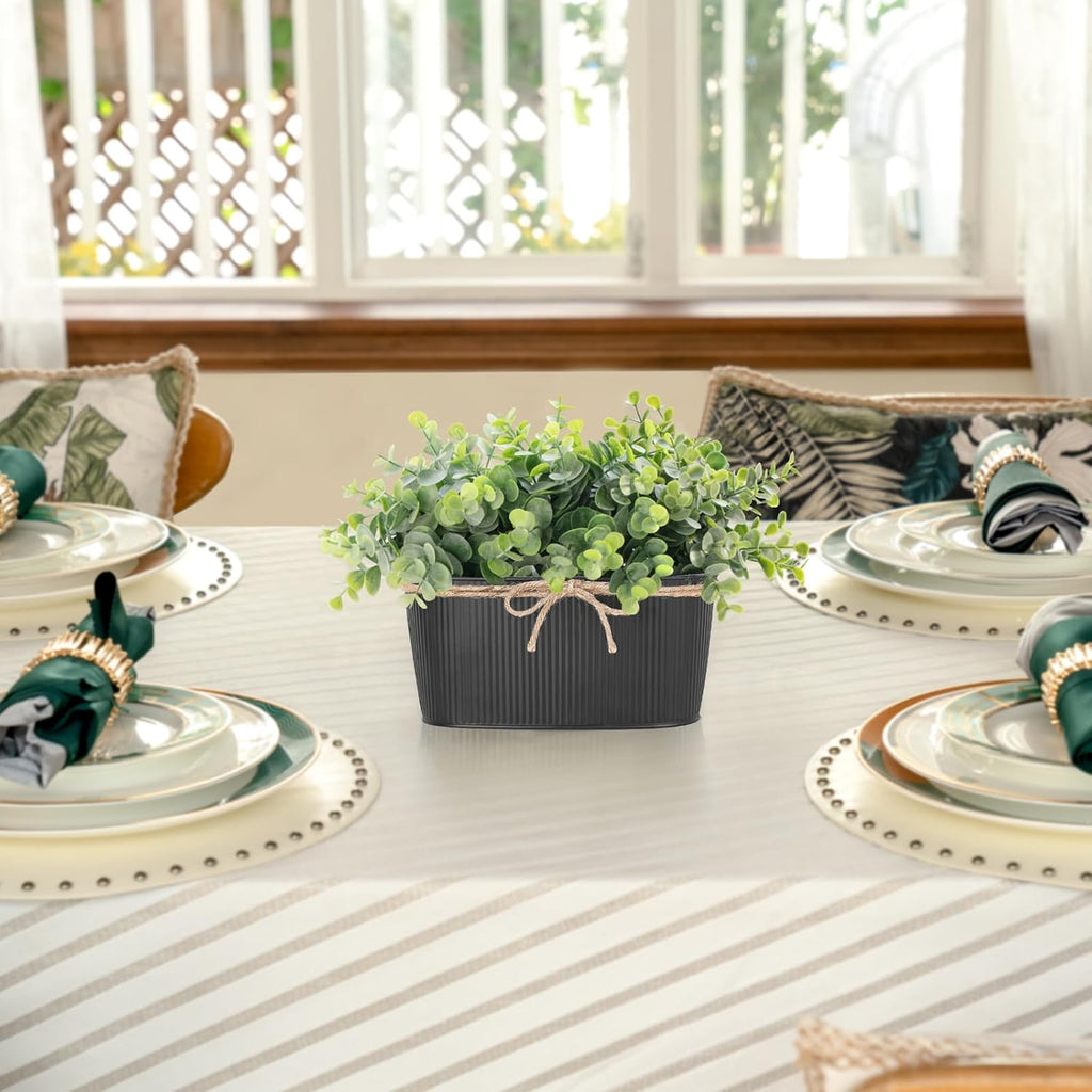 Rectangular Farmhouse Black Faux Plant - View 2