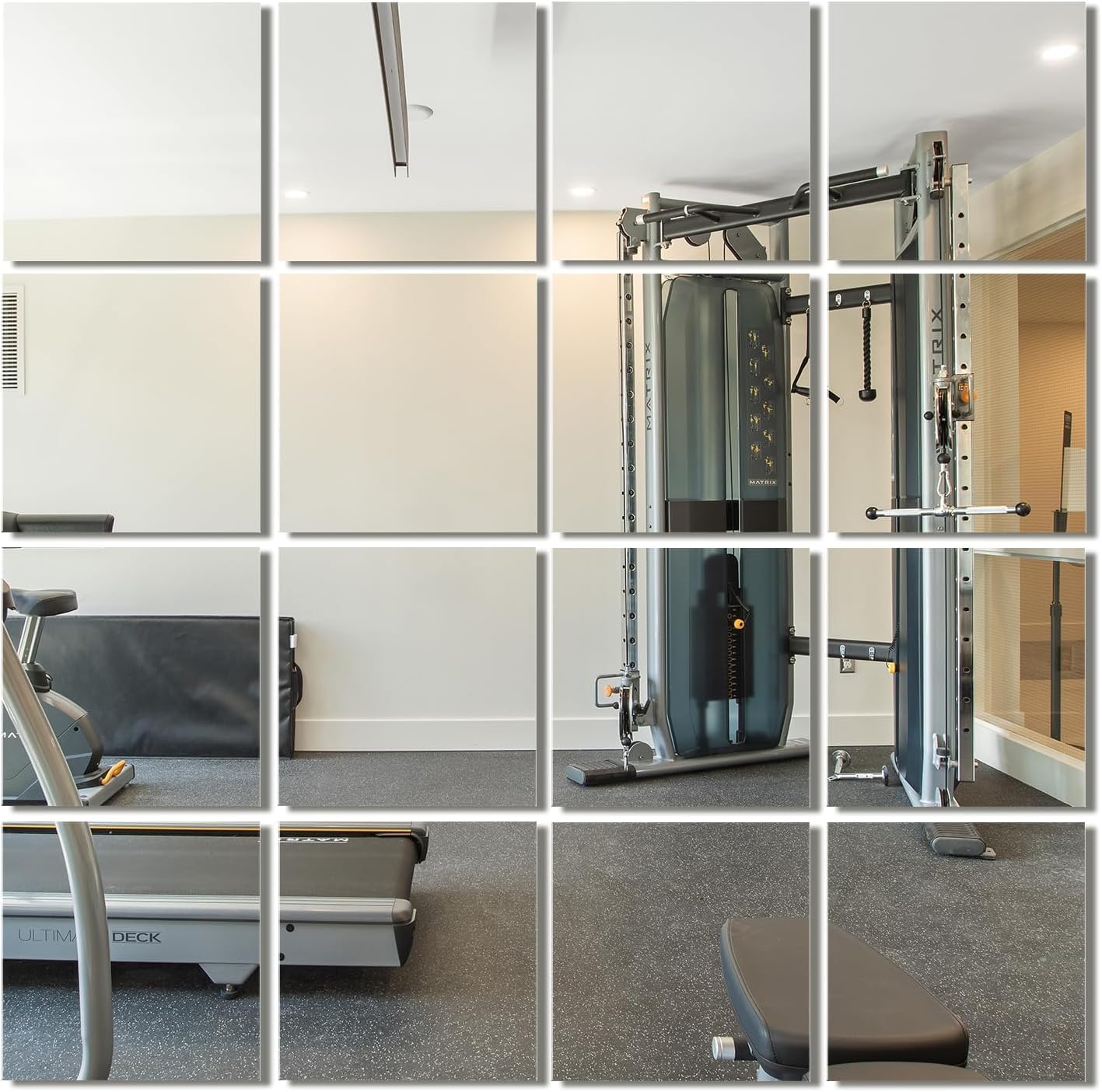 Glass Wall Mirror — 50" — 12''x10''-16PCS